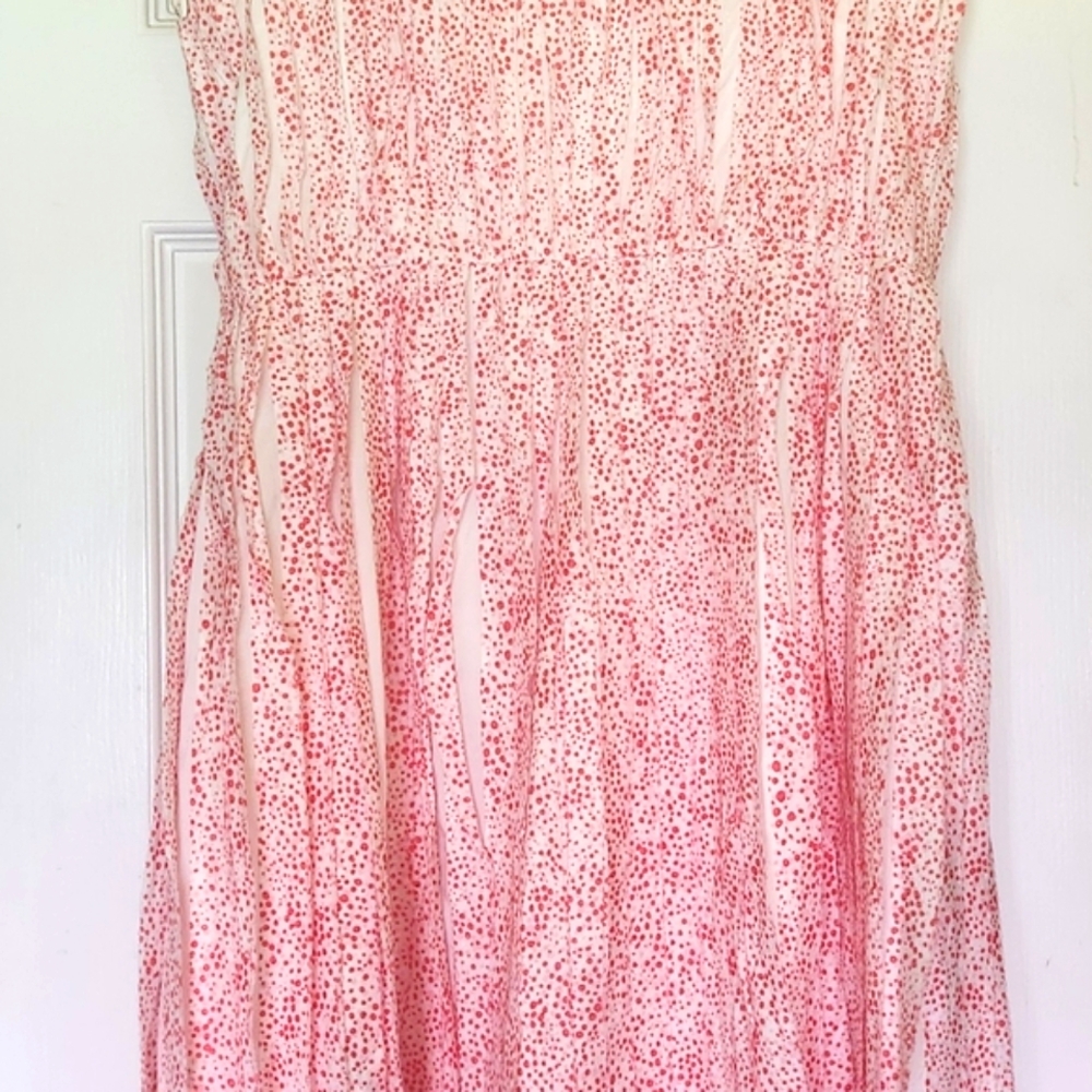 Ann Taylor Pink and White Patterned Top